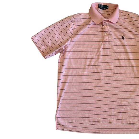 Polo Ralph Lauren Men's Size M Short Sleeve VTG Striped Pima Cotton Polo Shirt - Picture 5 of 14